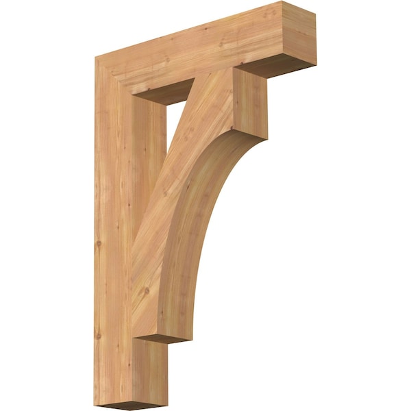 Ekena Millwork Westlake Block Smooth Bracket, Western Red Cedar, 5 1/2"W x 26"D x 38"H BKT06X26X38WTL05SWR - main